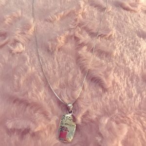 Silver Friend-themed Necklace